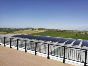 Dome roof solar panel mounting systems Fixing on Y beam Teknoimpianti Montegridolfo Italy 3