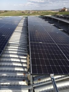 Dome roof solar panel mounting systems Fixing on Y beam Teknoimpianti Montegridolfo Italy 7