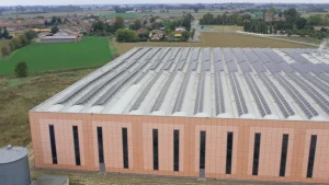 Structure in the direction of the dome, mounting on Y-beam - IRIS casteldidone - Italy