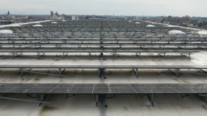 Mounting systems for flat roof photovoltaic panels - Ambrovit Garlasco - Italy