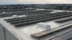 Mounting systems for flat roof photovoltaic panels - Ambrovit Garlasco - Italy