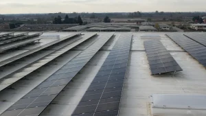 Mounting systems for flat roof photovoltaic panels - Ambrovit Garlasco - Italy