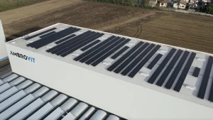 Mounting systems for flat roof photovoltaic panels - Ambrovit Garlasco - Italy