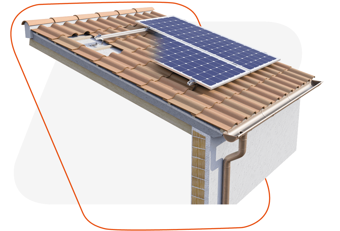 staffe per fissaggio pannelli fotovoltaici e solari su tegole 1