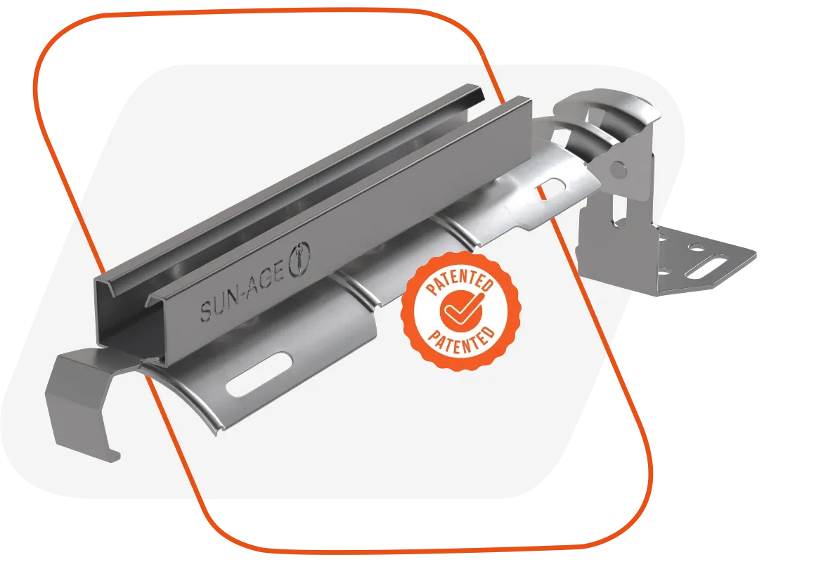 staffe per fissaggio pannelli fotovoltaici e solari su tegole ora anche con la nuova staffa universale BEE33 sunage 07 patented
